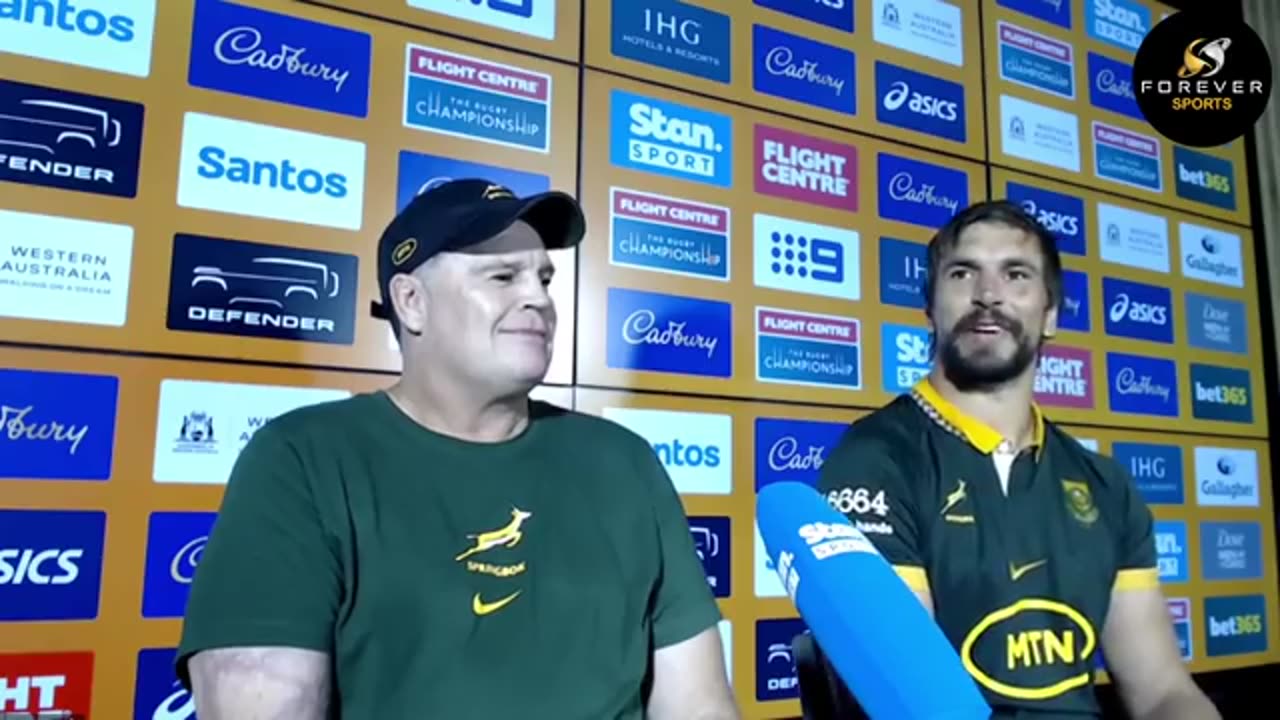 Rassie Erasmus reacts to Springboks double win over Australia | Springbok Press Conference