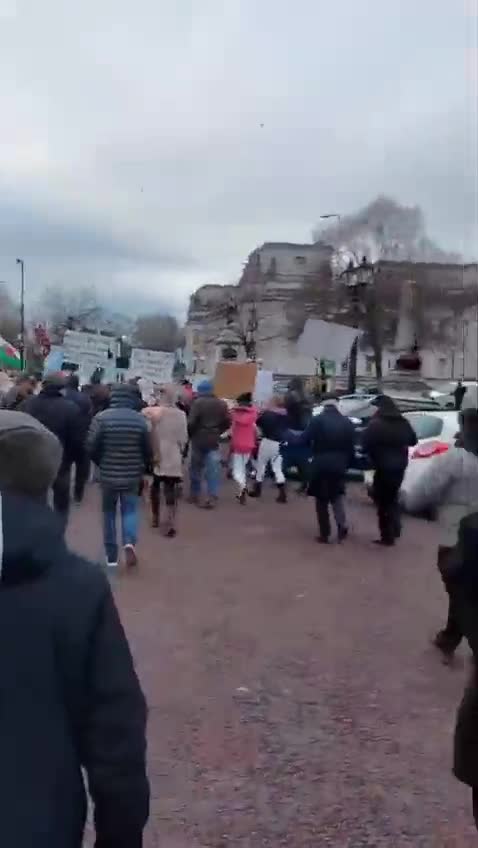 Freedom protest in Cardiff
