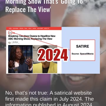 Fact Check: Candace Owens Did NOT Sign $25M Deal With ABC For Morning Show To Replace The View