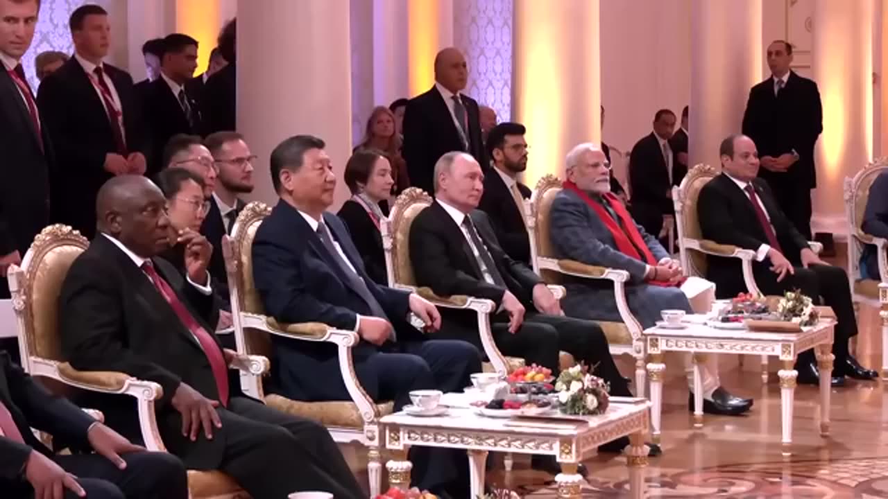 Pm Modi and other Brics leaders attend dinner hosted by President Putin in kazan. Russia