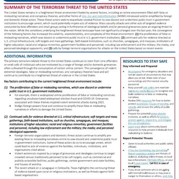 DHS bulletin on terrorism- hint you'll be one soon