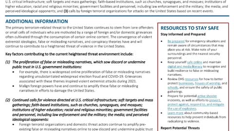 DHS bulletin on terrorism- hint you'll be one soon