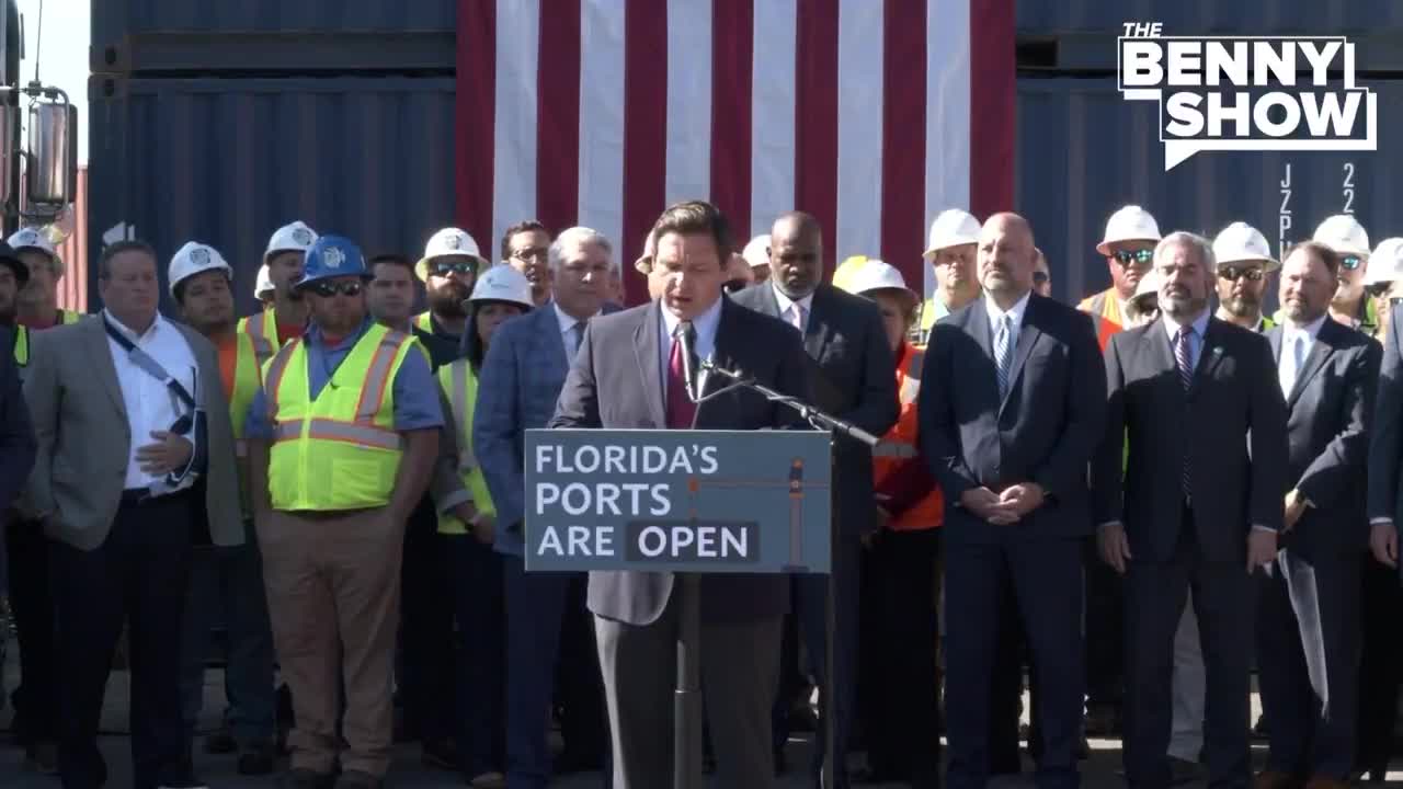 In response to Biden's supply chain crisis, Gov. DeSantis announces that Florida’s ports are now open