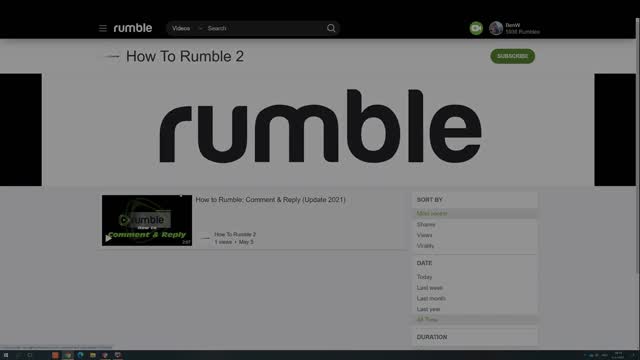 Create A Rumble Channel
