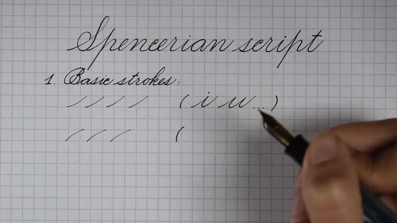 Spencer Calligraphy for Beginners Part 1 How to Write in Spencer Script