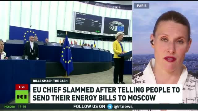 EU chief tells people to send their energy bills to Russia... they weren't amused