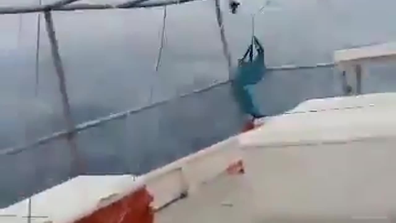 Fishermen from Celestún, aboard the boat “Topoli”, faced Hurricane Milton