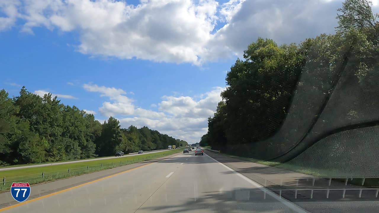 Relaxing Drive at 75 MPH on Interstate 77 North Carolina