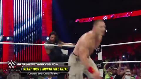 John Cena & Roman Reigns demolish Kane with The Authority looking on_ Raw