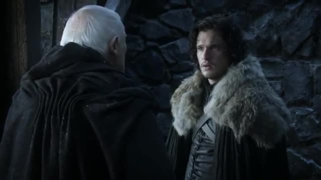 Aemon Targaryen reveals his identity to Jon Snow