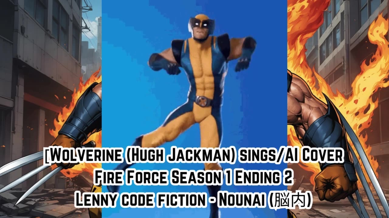 [Wolverine (Hugh Jackman)sings/AI Cover]Fire Force Season 1 Ending 2 Lenny code fiction - Nounai(脳内)