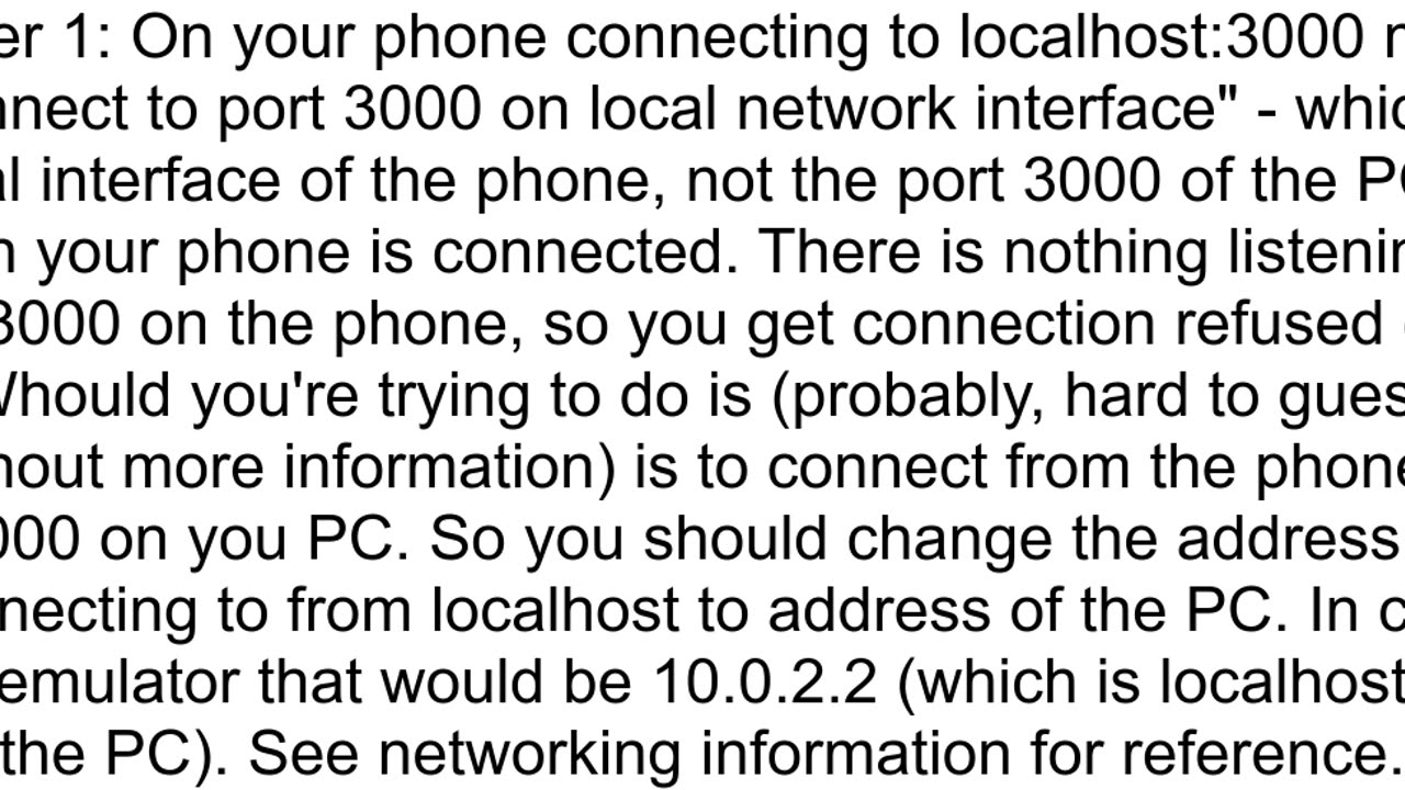 Retrofit cannot connect to my local web server on port 3000