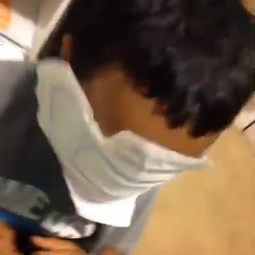 .Little Boy Thinks A Tampon Is A Sticker!