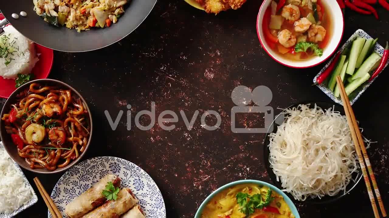 Chinese food set Asian style food concept composition