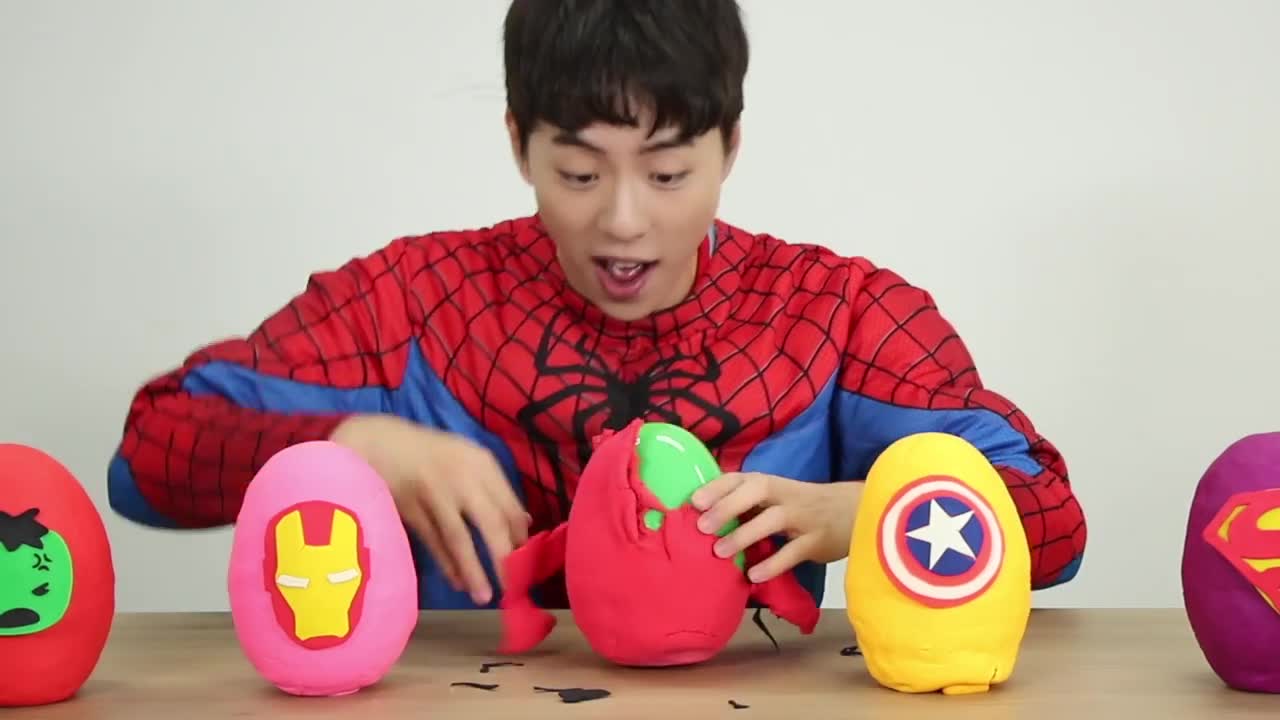 Superhero Surprise Eggs Opening With Batman Spiderman Superman Hulk Ironman ToysReview