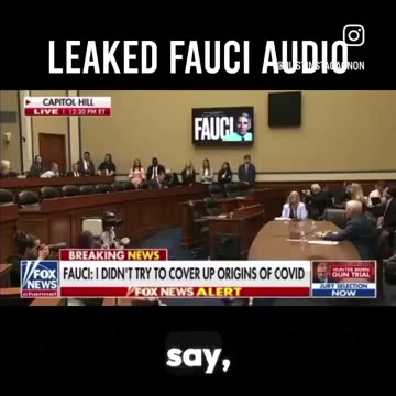 Fauci can't talk his way out of the audio of his own words being played back to him at the hearing.