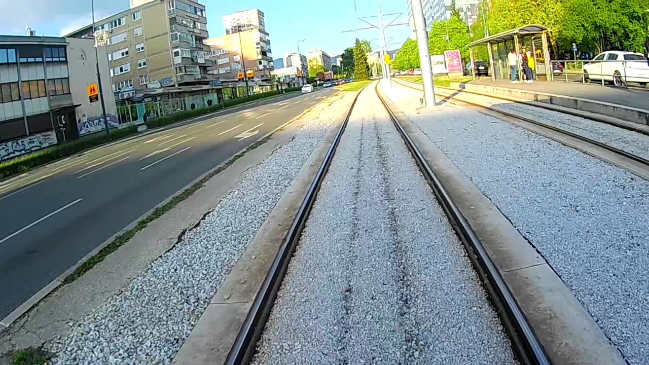 Tram surfing in Sarajevo (Bosnia)