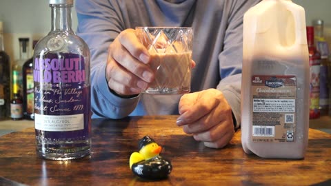 Absolut Wild Berri Vodka & Chocolate Milk