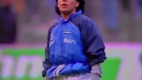 Maradona during warm-ups