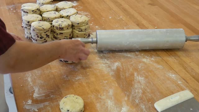 Preparing Raspberry Orange Scones