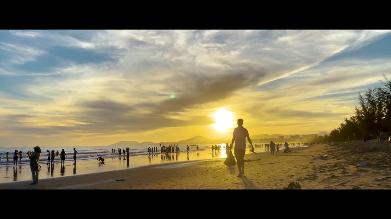 Coconut Dream Promenade beautiful beach at sunset