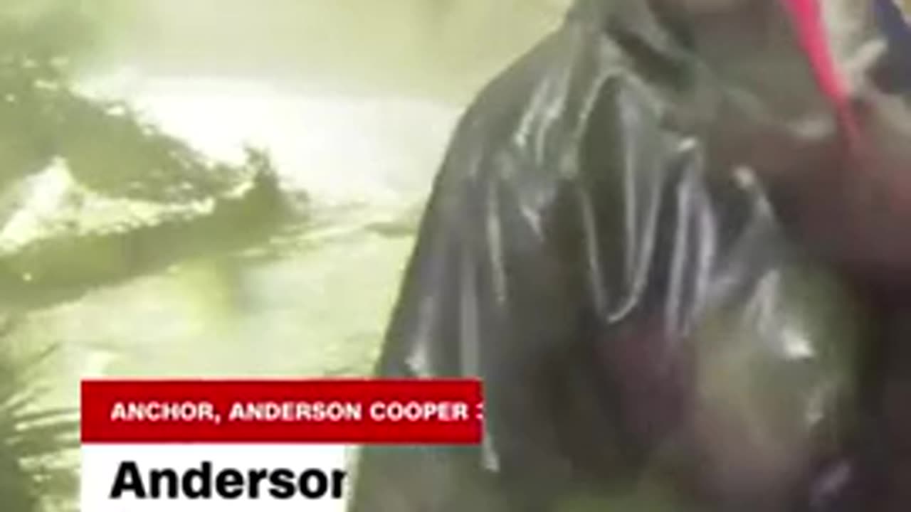 Anderson Cooper Smacked By Debris While Reporting On Hurricane Milton