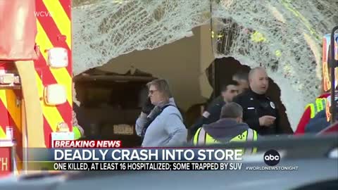 SUV crashes into Apple store in Boston suburb, killing 1