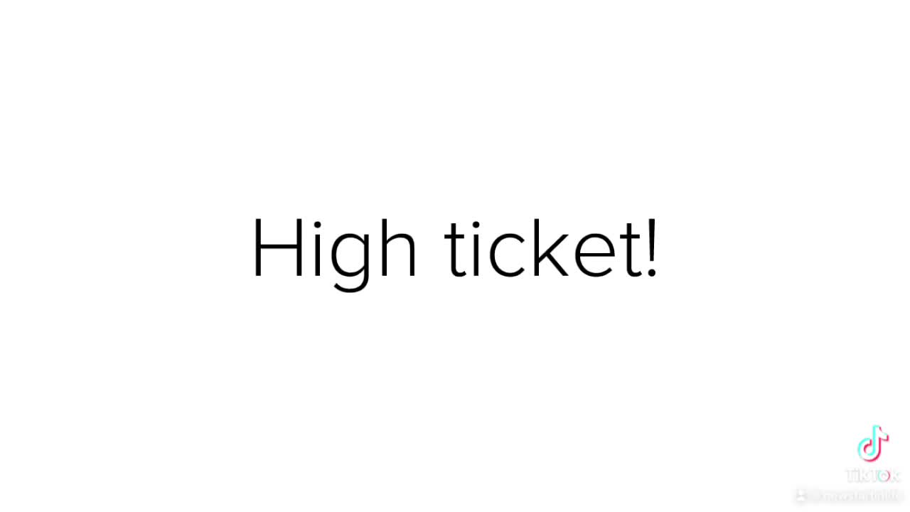 High and low ticket???