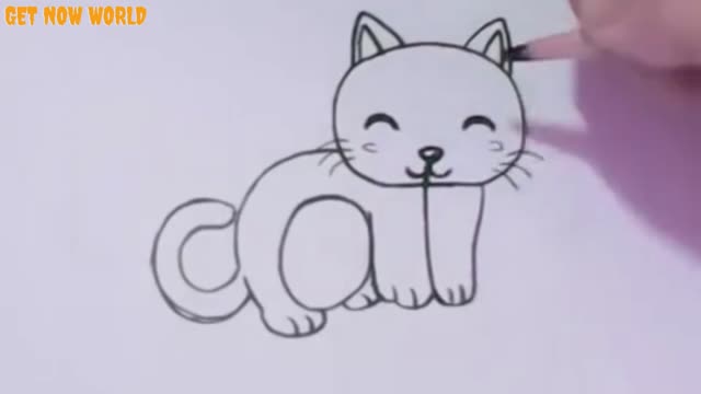 🔴 Very Easy! How to turn Words Cat Into a Cartoon Cat. Learning step by step