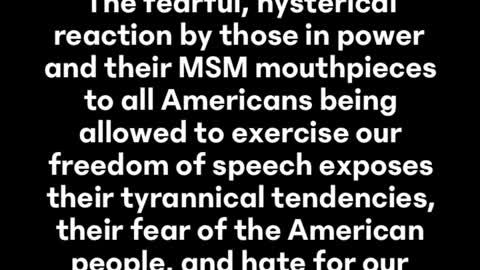 Elon Musk: The hysterical reaction by those in power exposes their fear of the American people