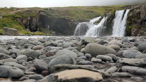 Stones by the waterfall beauty of nature #stones #waterfall #beauty #nature #viral