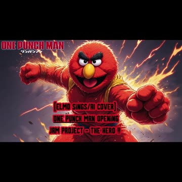 [Elmo sings/AI Cover] One Punch Man Opening | JAM Project - THE HERO !!
