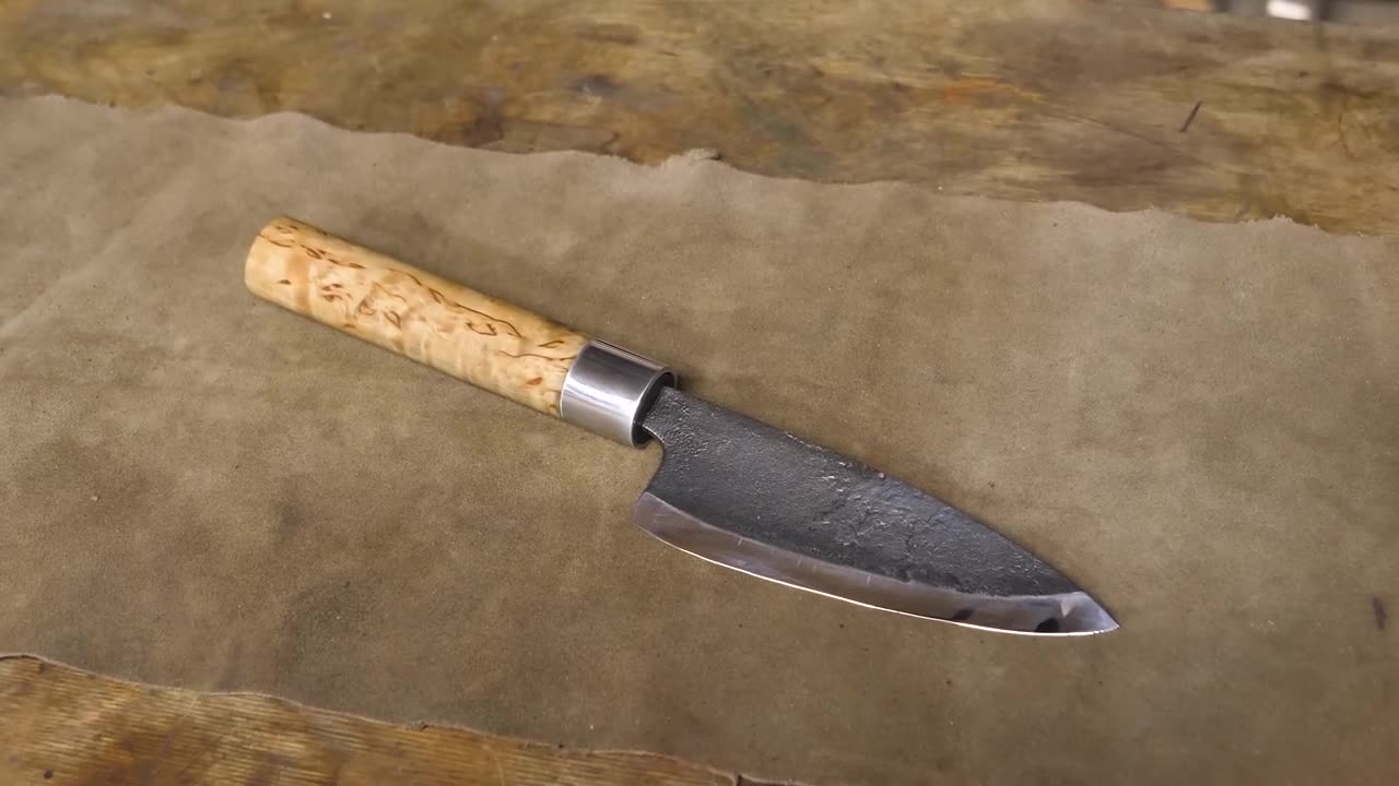 Restoring Very Rusty Japanese Kitchen Knife --- AF invention