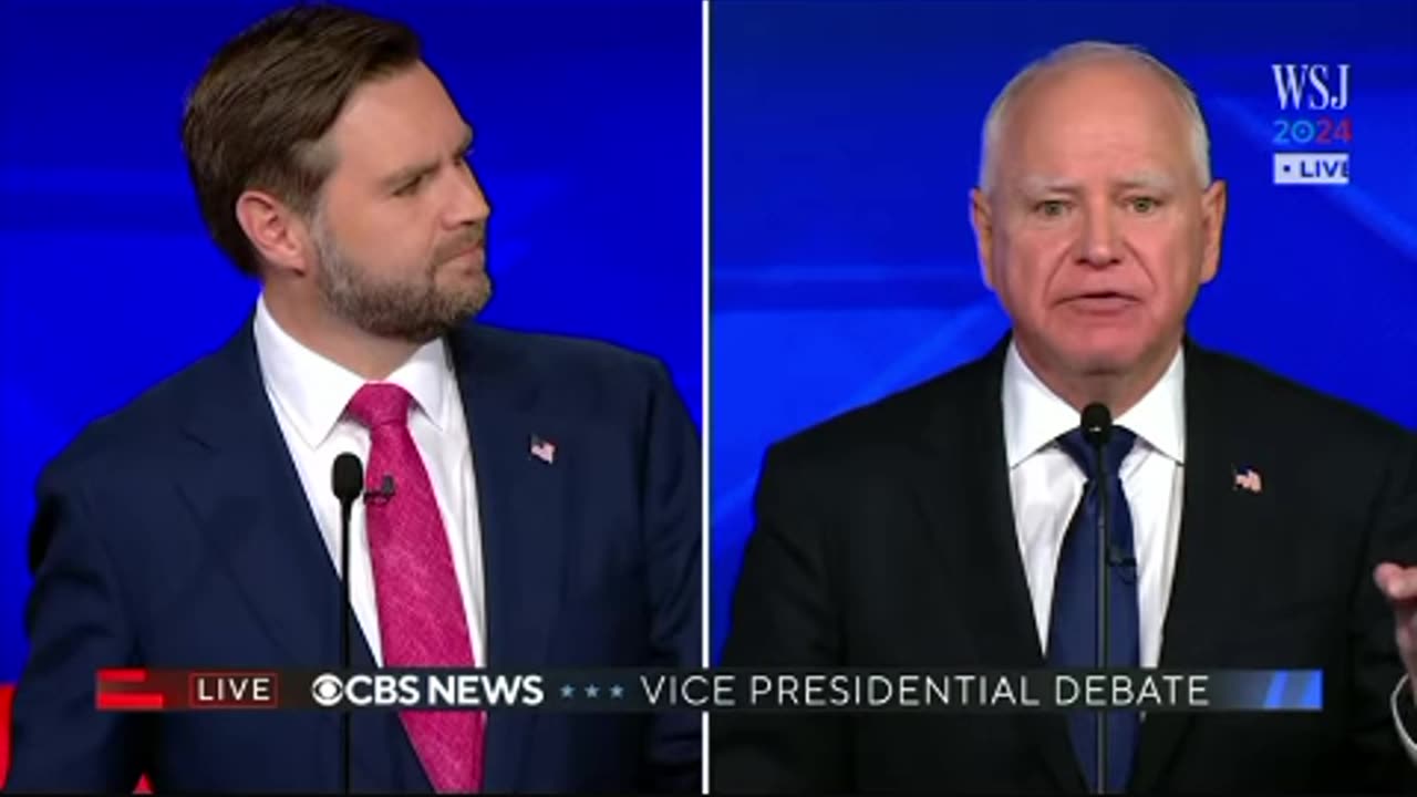 Jd vance tim walz vice presidential debate JD vance won tim walz biggest loser 10/3/24part2