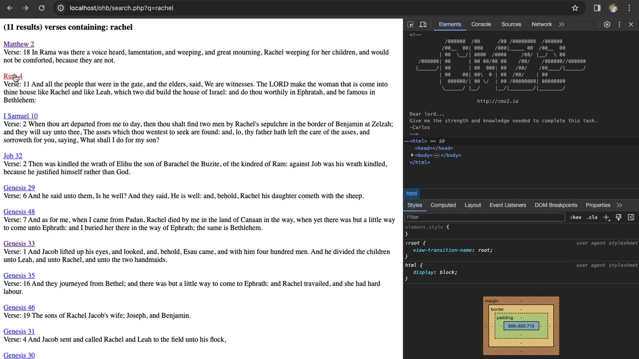 OpenHolyBible.com Search Demo