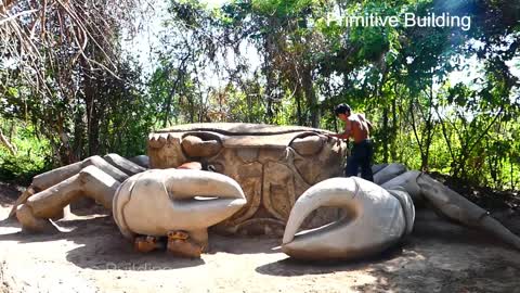 Amazing! Build Crabs House In Wild