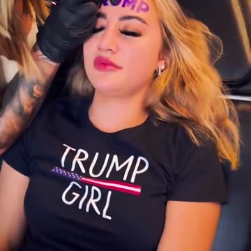 TRUMP TATTOO ON FOREHEAD