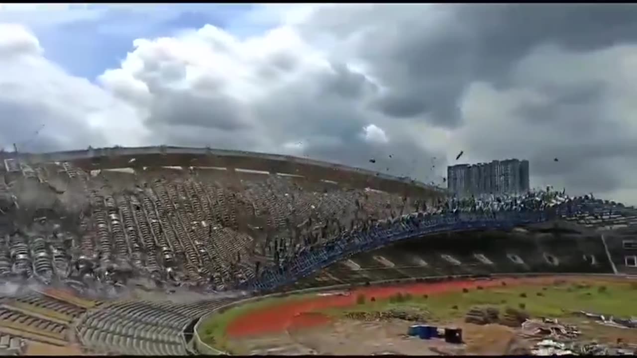 The Giant Shah Alam Stadium In Malaysia Continued Its Demolition This Week