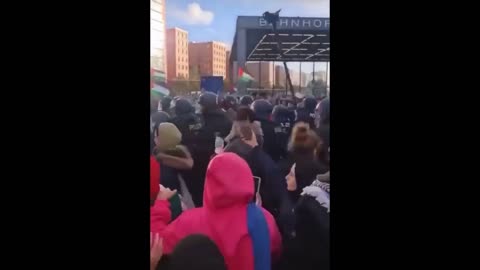 Things Are Popping Off In Germany As Cops Bash Pro-Hamas Supporters