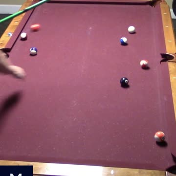 3 RAILS BACK TO THE CORNER POCKET!