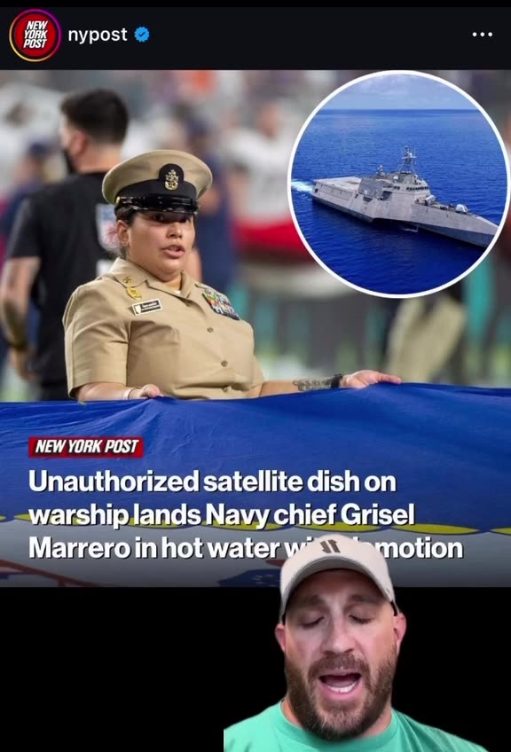 Wow | Unauthorized Satellite On A US Warship? (I must have missed it)