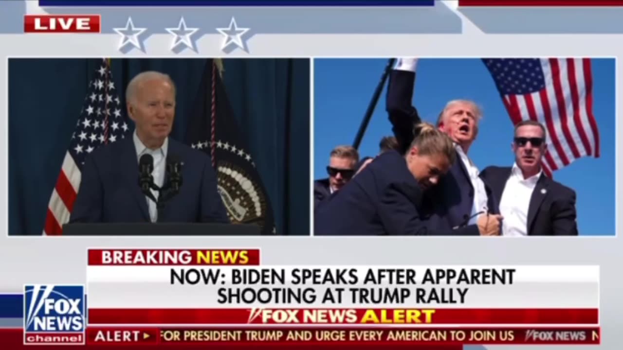 Biden speaks after President Trump was shot.