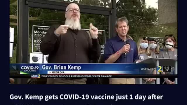 Governor Kemp just received the vaccine yesterday.Why is he now in isolation today?