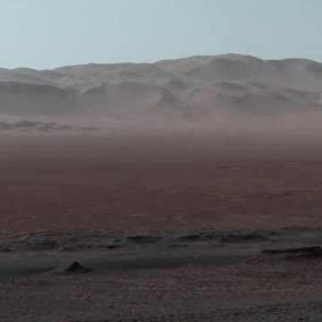 Panoramic view from the surface of Mars captured by Curiosity rover