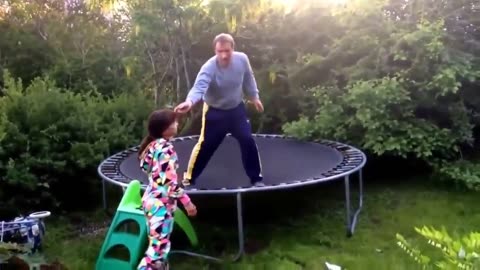 Drunk Man VS Trampoline