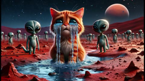 Kitten's journey to Mars 👽 #cat #cutecat