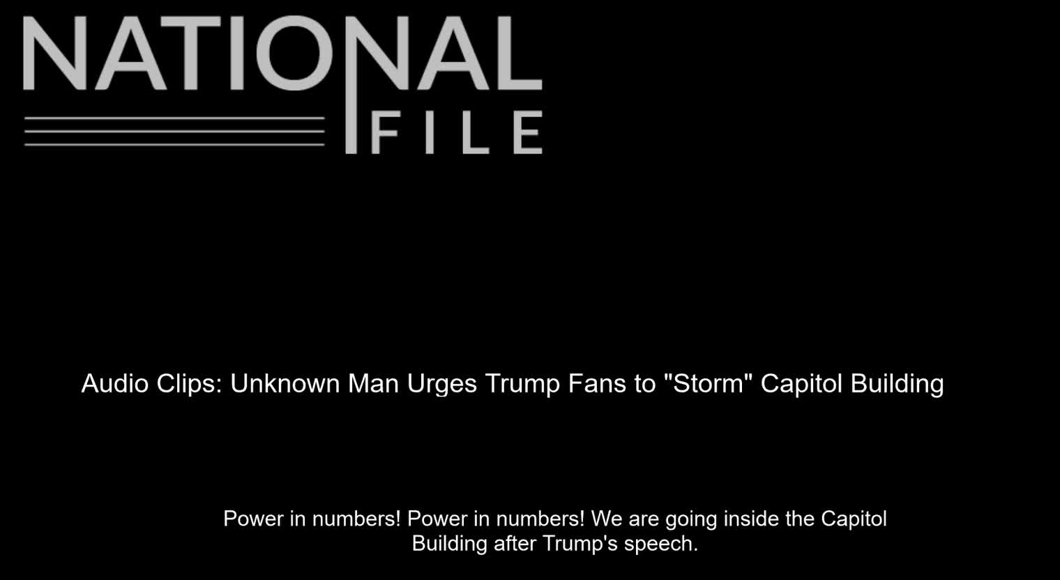 AUDIO: Mysterious Man Urged Crowd To 'Storm The Capitol' Before Trump's Speech On 1/6