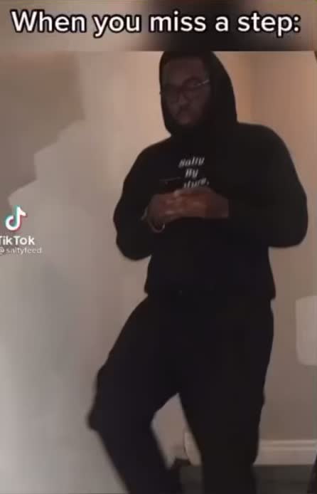 When you miss a step on the stairs