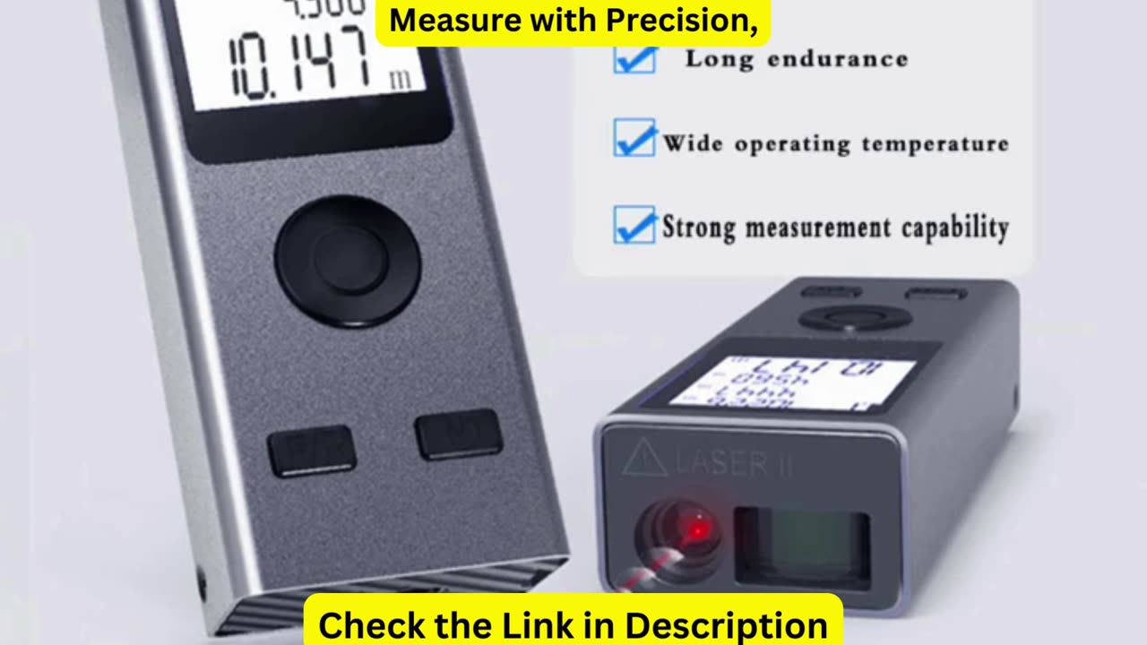 Mini Laser Rangefinder Digital Tape Measure Laser Ruler USB Charge Aluminum Alloy Fuselage Measuring