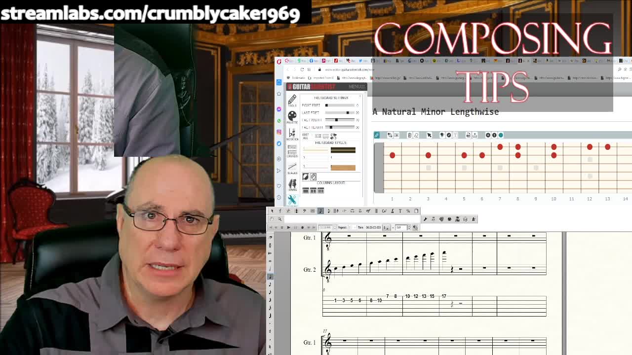 Composing for Classical Guitar Daily Tips: Lengthwise Approach to Natural Minor Mode in A